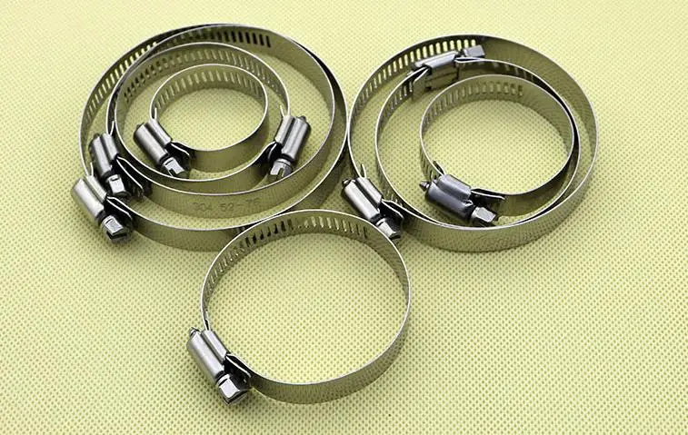 

Free Shipping Adjustable 118-140mm 130-152mm 145-165mm Stainless steel Water Pipe Air Tube Clamp Vacuum Hose Spring Band