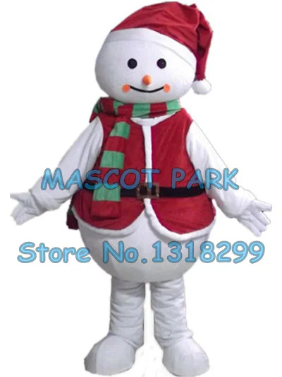 

red snowman mascot costume snow man christmas custom cartoon character cosply adult size carnival costume 3286