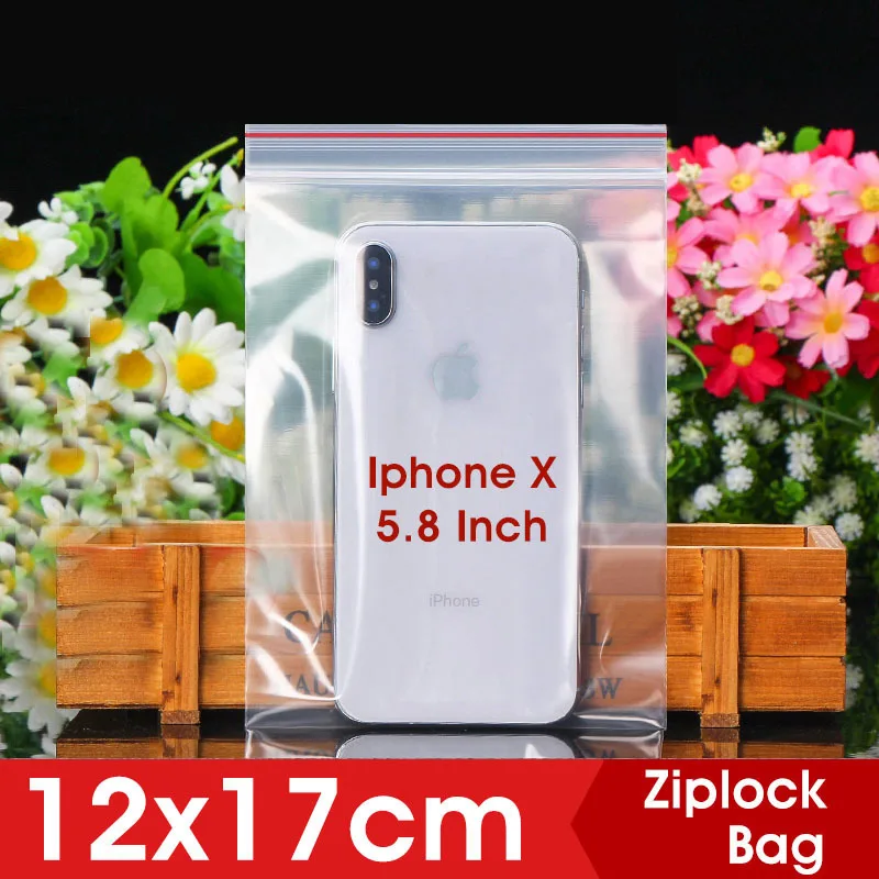 

12x17cm Small Plastic Ziplock Bags Jewelry Zipper Zip Lock Plastic Bags For Food Packing Thick Clear Moisture Proof Storage Bag