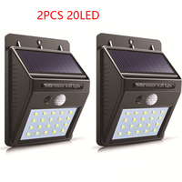 LED Solar Power PIR Motion Sensor Wall Light 20 LED Outdoor Waterproof Energy Saving Street Yard Path Home Garden Security Lamp