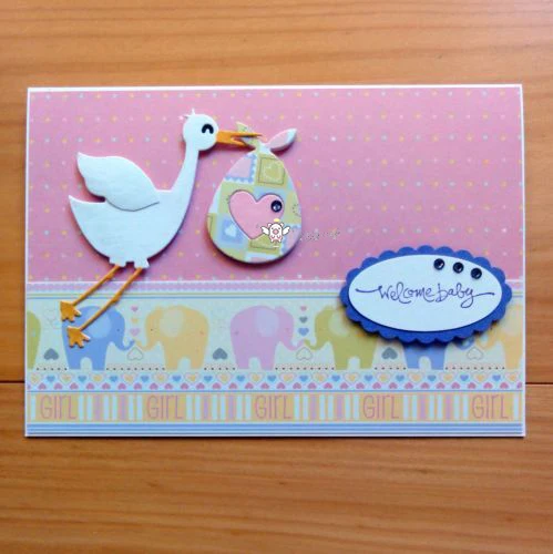 Piggy Craft metal cutting dies cut die mold Love Stork decoration Scrapbook paper craft knife mould blade punch stencils dies