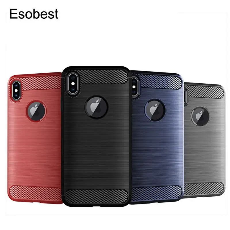 Esobest carbon fiber case for iPhone 6, 6S, 7, 8 Plus, X, XS Max, XR, shock proof shell