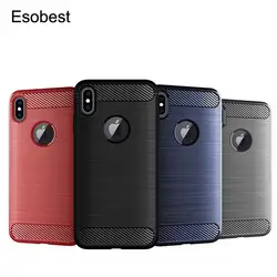 Esobest carbon fiber case for iPhone 6, 6S, 7, 8 Plus, X, XS Max, XR, shock proof shell