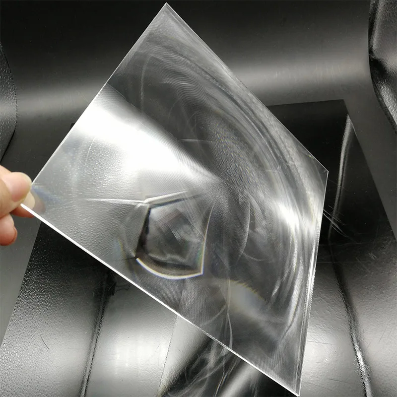 Niestandardowe soczewki fresnela dla rozmiaru 130*75/133*75mm z ogniskową długością 90mm/220mm plastikowe soczewki fresnela