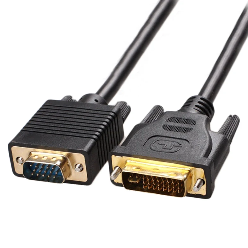 DVI 24+5 PIN to VGA male to male video cable for computer PC moniter Projector 1.75M