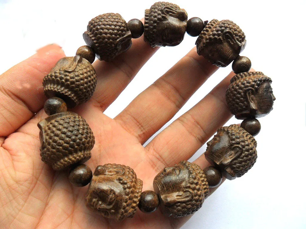 new wholesale carved Buddha head mala beads bracelet gifts for men friendship bracelets Religious bracelet good luck jewelry