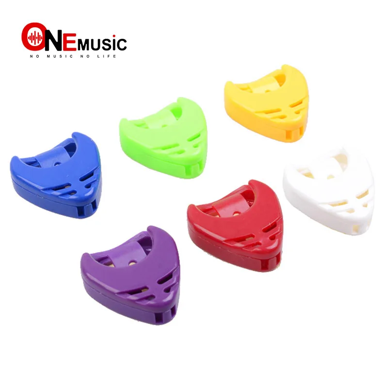 3 pcs Colorful Plastic Guitar Plectrum Heart Shape Pick Holder Guitar pick Case Guitar Accessories