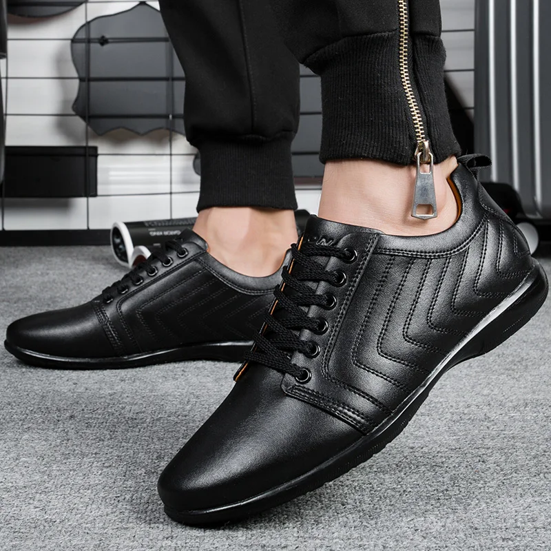 BONA New Classics Style Men Casual Shoes Lace Up Breathable Men Shoes Light Soft Male Flat Shoes Comfortable