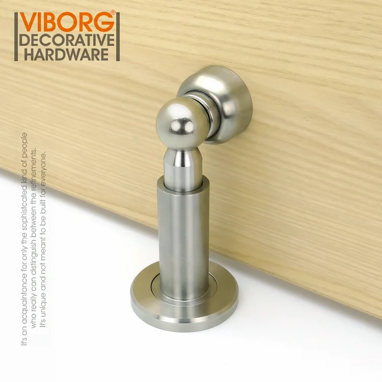 

VIBORG Deluxe 304 Stainless Steel Casting Heavy Duty Adjustable Wall mounted Magnetic Magnet Door Stopper Door Stop Doorstop