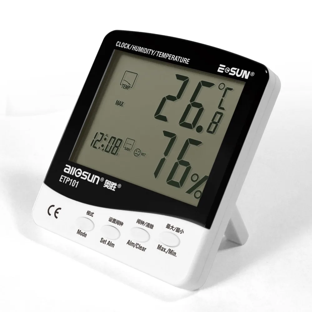 

all-sun ETP101 Digital Thermo-hygrometer Dew-point Meter with Humidity Alarm Function High-precision thermometer Moisture meter