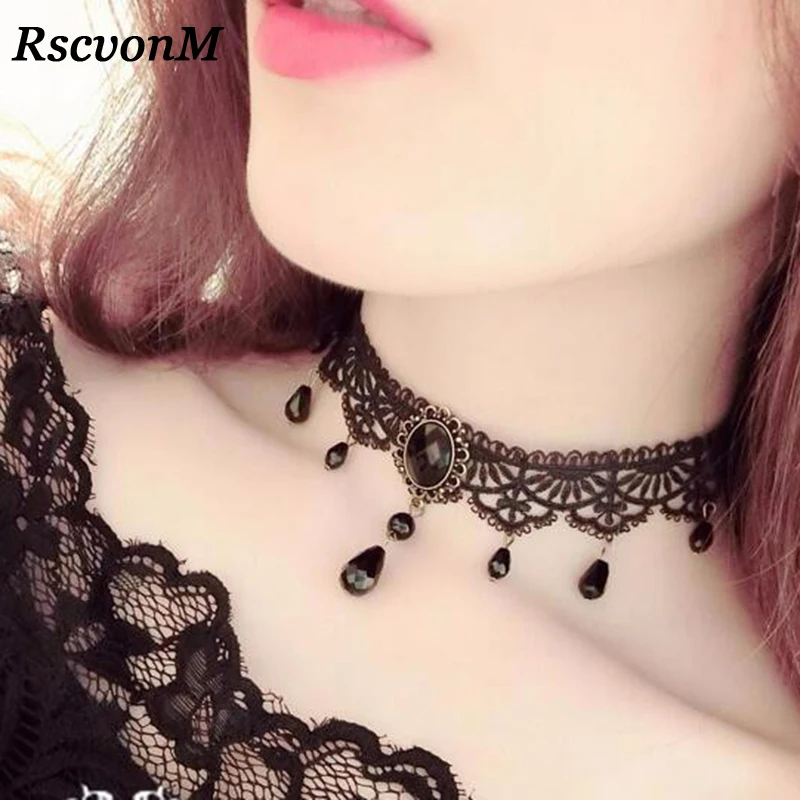 Fashion Black Velvet Choker Necklace for Women Statement Necklaces & Pendants Bijoux Femme Collier Jewelry Collares Mujer C275