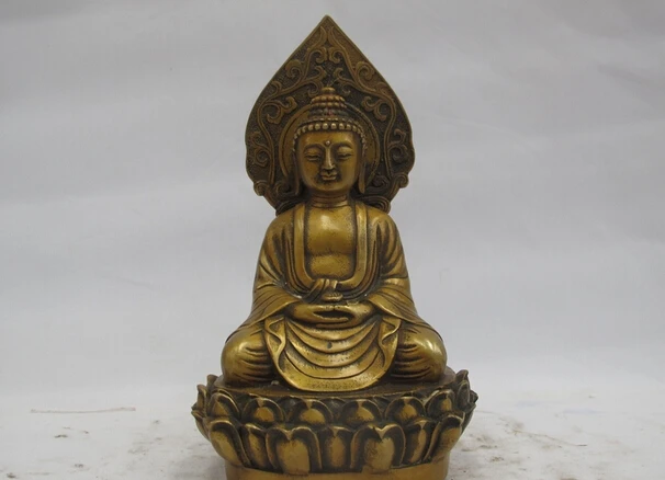 wholesale factory Chines Tibet Buddhism Bronze Copper lotus Seat Amitabha Sakyamuni Buddha Statue