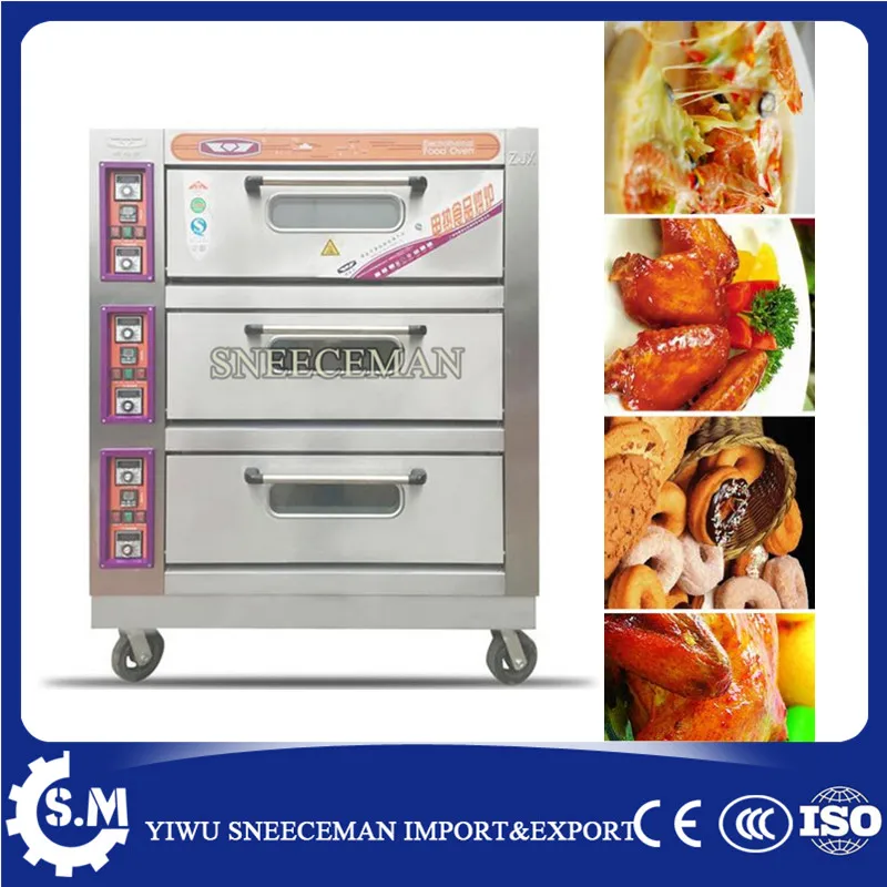 3layers 9trays pizza making oven electric cookie baking machine