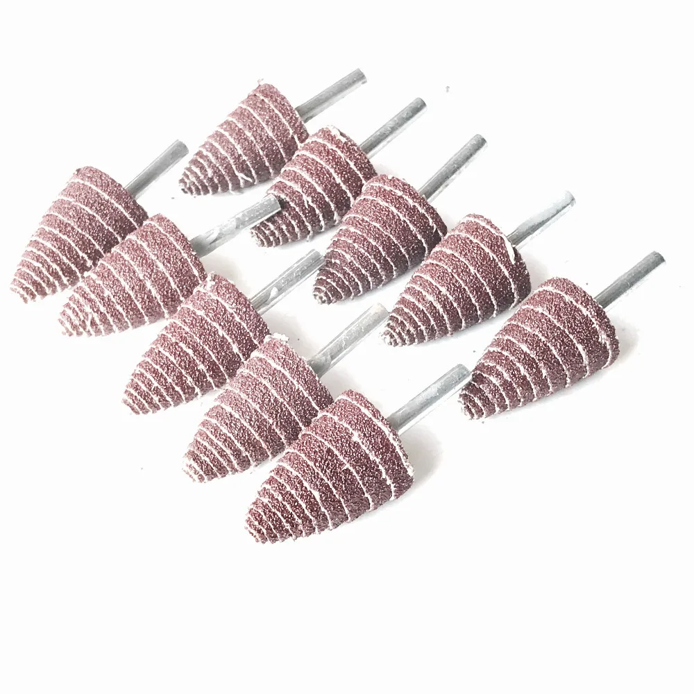 Free Shipping Of 10PCS/Set 80# Grit 16-30mm Mini Flaps Discs Wheels With Handle For Angel Grinder Steel Metal Polishing Sanding