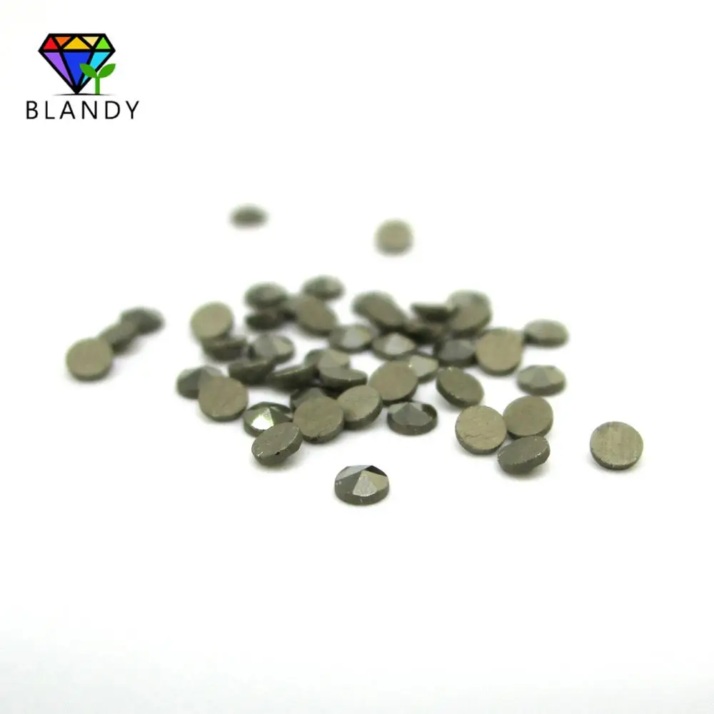 50pcs/lot 1.0mm-2.0mm Round Cut Flat Back Loose Natural Marcasite Stone For DIY Jewelry