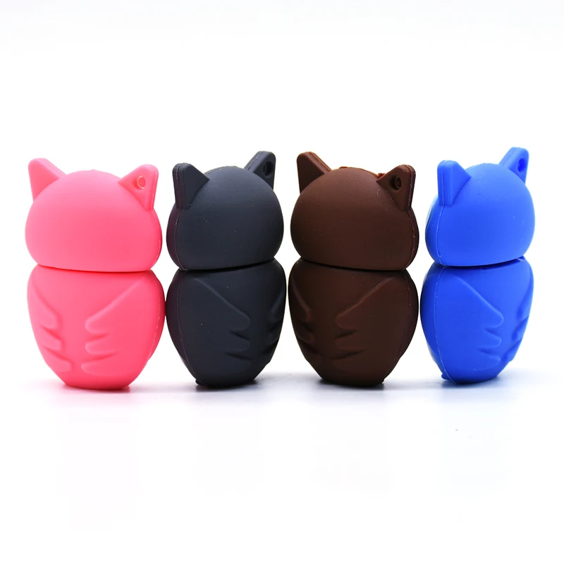Unidad flash usb de animales, pendrive de 4GB, 8GB, 16GB, 32GB, 64GB, 128GB, pájaro, búho nocturno, regalo