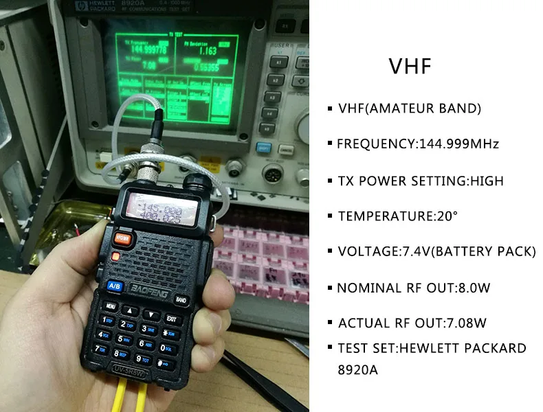 Baofeng UV-5R 8w walkie talkie tragbare tri-power zwei wege funk kommunikation vhf uhf empfänger langstrecken headset für camping – Detail 11