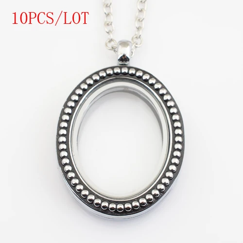 

10PCS/LOT,Antique oval magnetic floating locket,with free 50-55cm chain FN0016