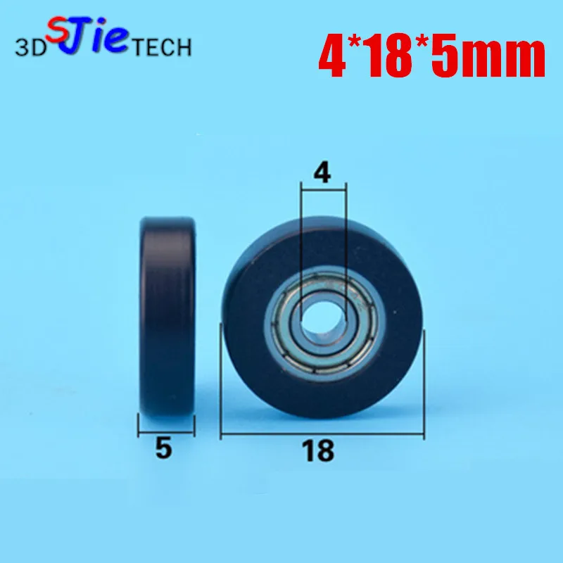 1pcs 4*18*5mm Plane wheel, POM coated nylon wheel, bearing pulley, for DIY door and window wear resistant