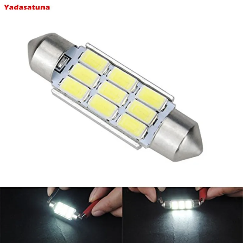 

10 * 9SMD 5630 Светодиодный lectura luz гирлянда Интерьер blanco двойной punta купулы luz 36 мм машине fuente de luz цифровая Лицензия lampar