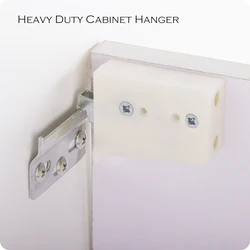 Heavy duty white PP wall cabinet hanger