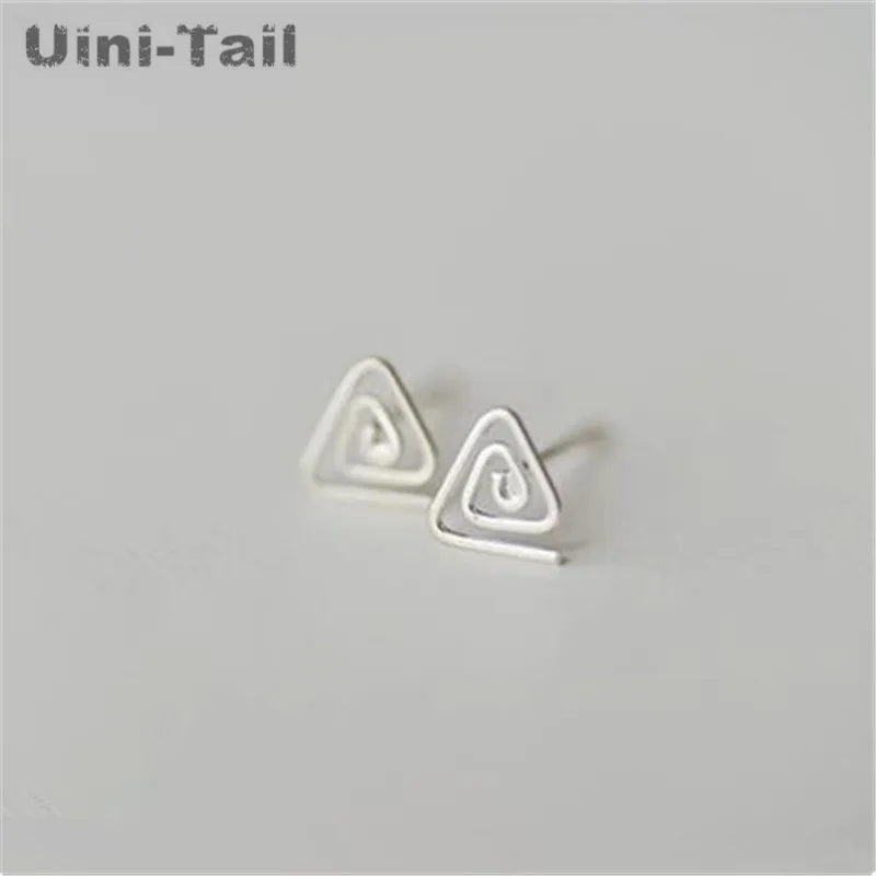 Серьги Uini-Tail в виде спирали, из серебра 925 пробы, гипоаллергенные