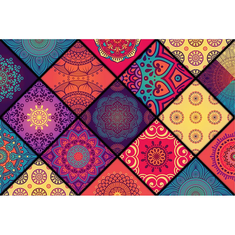 

Colorful Geometric Floor Mat, Modern Bedroom, Living Room Decoration, Cute Floor Mat