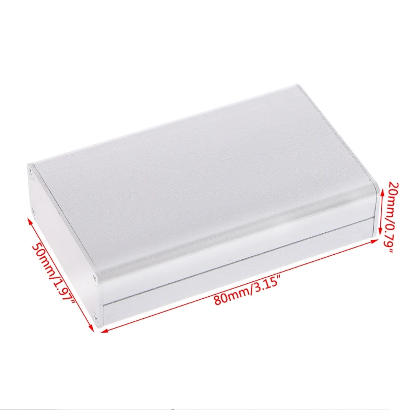 Waterproof Aluminum Junction Box Silver Instrument Electronic Enclosure Case 80x50x20mm DIY Electronic Project Box