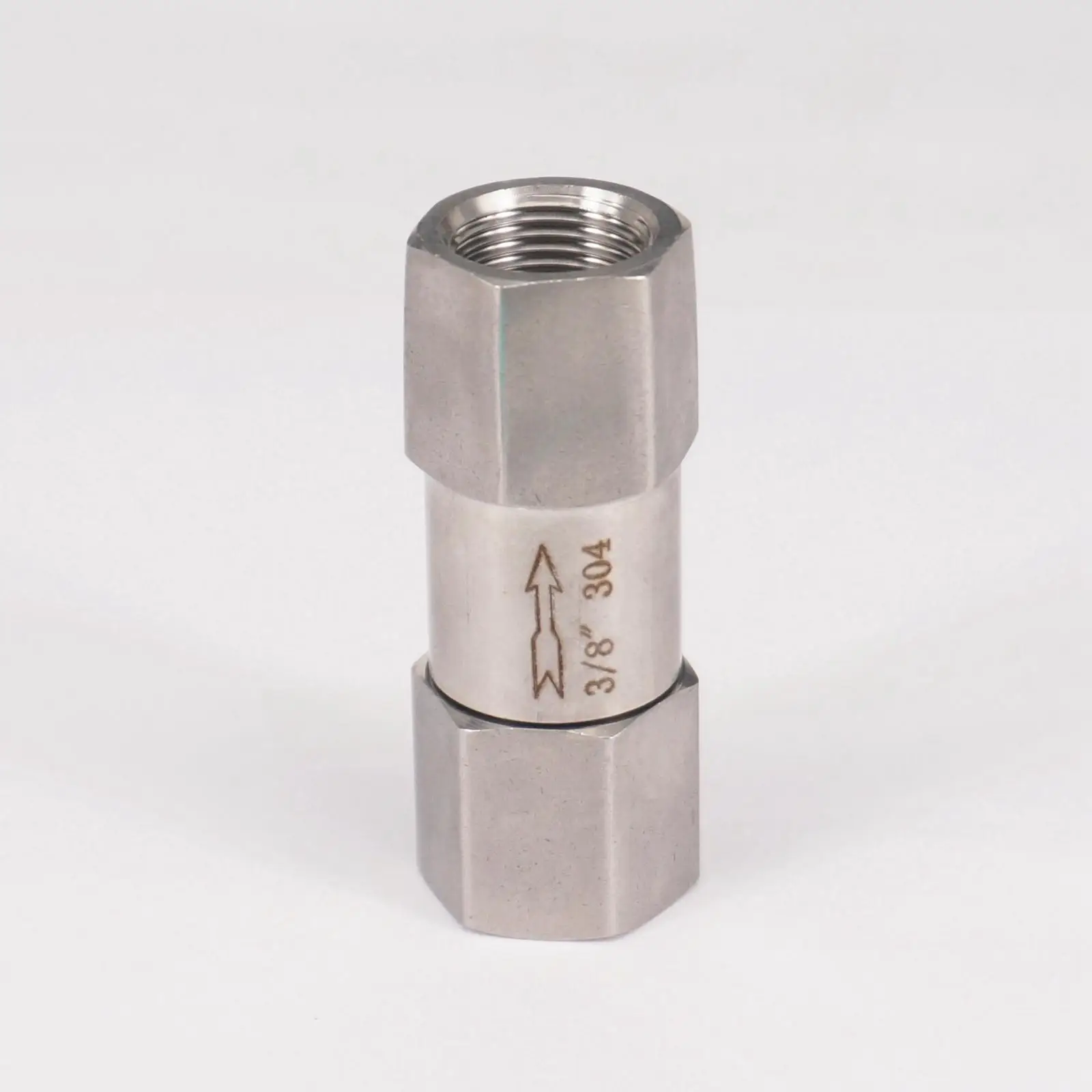 3/8" BSP Female 304 Stainless Steel One Way Check Valve Non-return In Line Valve 3-60 Bar