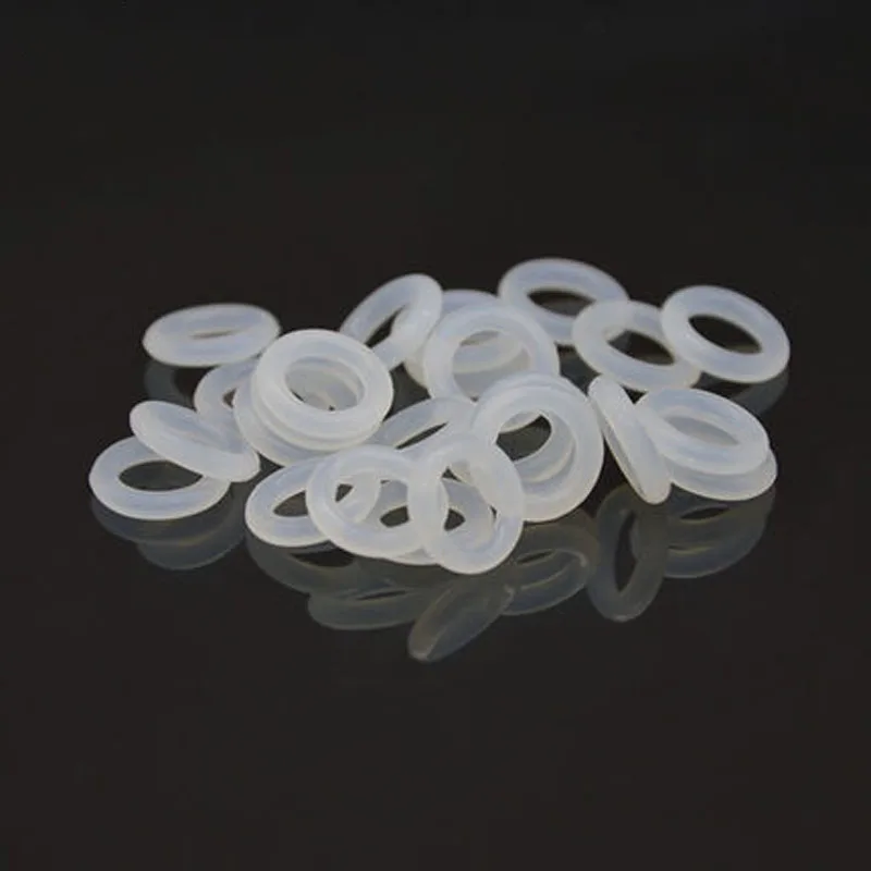 3pcs Silicone O-ring white Wire diameter 3.5mm VMQ seal OD 130mm-200mm High temperature resistance Food contact level rubber