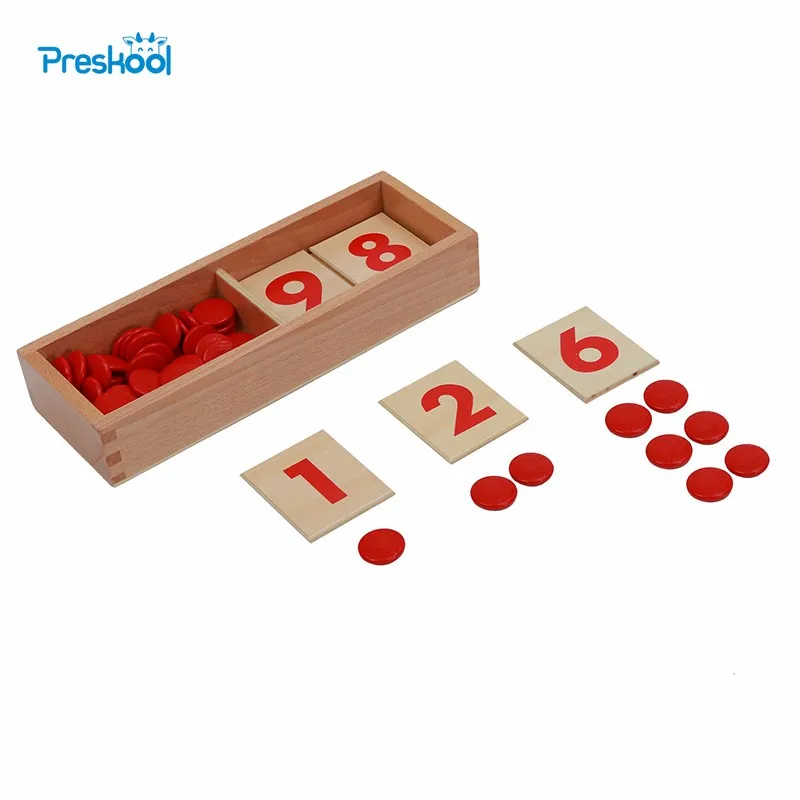 Montessori Cards And Counters Baby Math Mathematics Teaching Materials