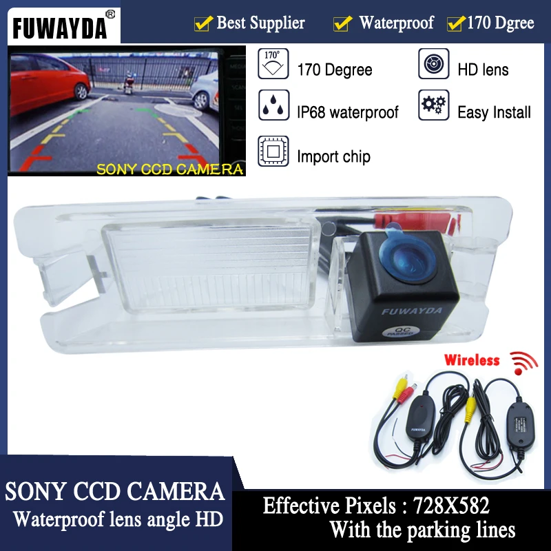 FUWAYDA Wireless SONY CCD Chip Car Rear View Parking Reverse DVD GPS Kits CAMERA for  Nissan March Renault Logan Sandero