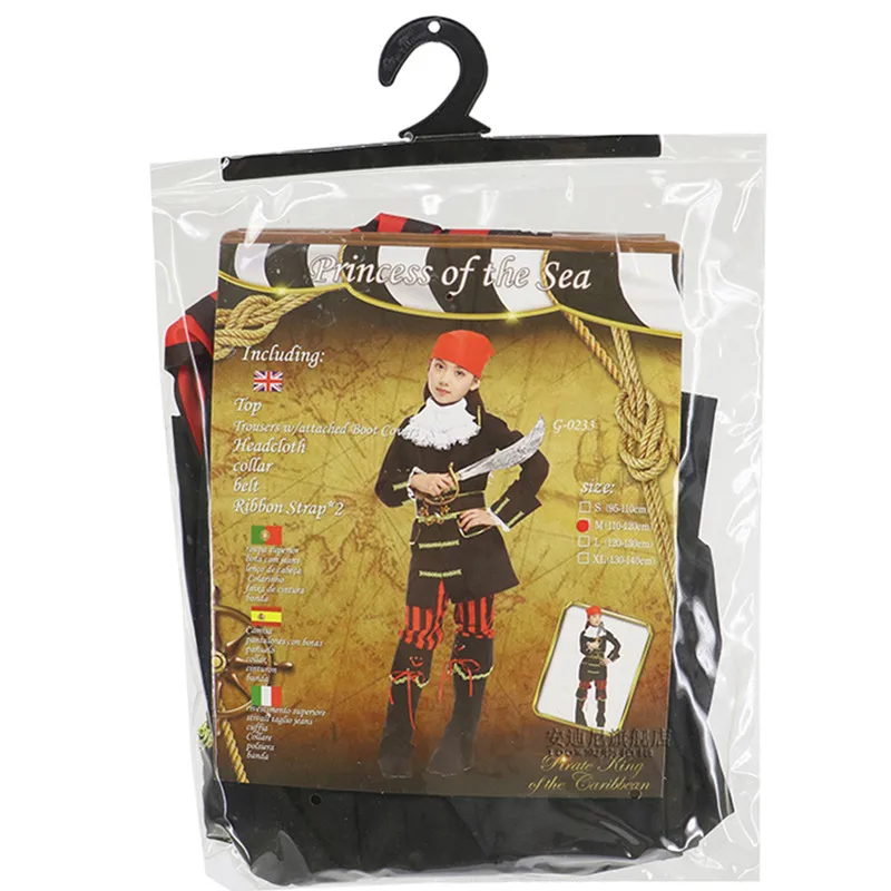 Dzieci karaibskie somalskie piratki kostium dziewczęcy nowy rok boże narodzenie karnawał Halloween przebranie dla dzieci księżniczka ubrania typu Cosplay