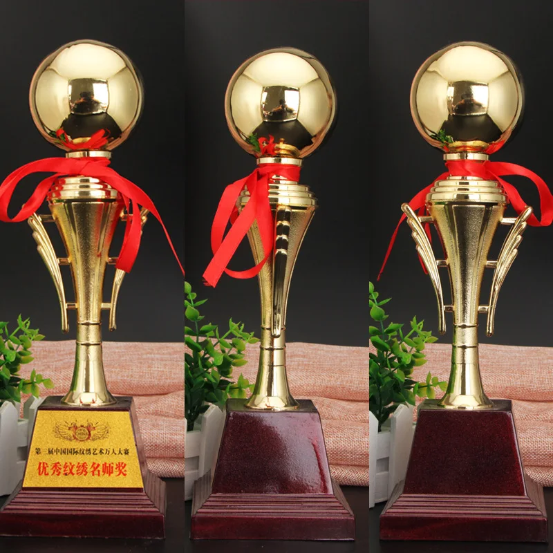 gold  trophy Company trophy hot sale Football trophy  wholesale Metal trophy cheap custom sports medal trophies add logo or word