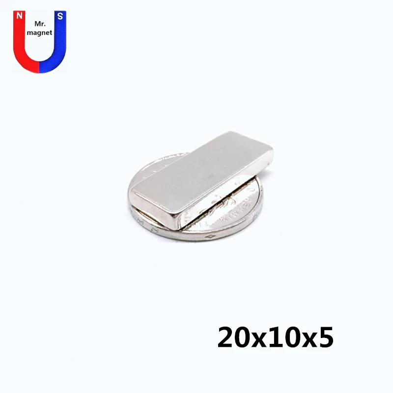 30/100/500pcs 20x10x5 magnet rectangle block 20mm * 10mm * 5mm neodymium magnet cuboid 20*10*5 permanent strong rare earth NdFeB