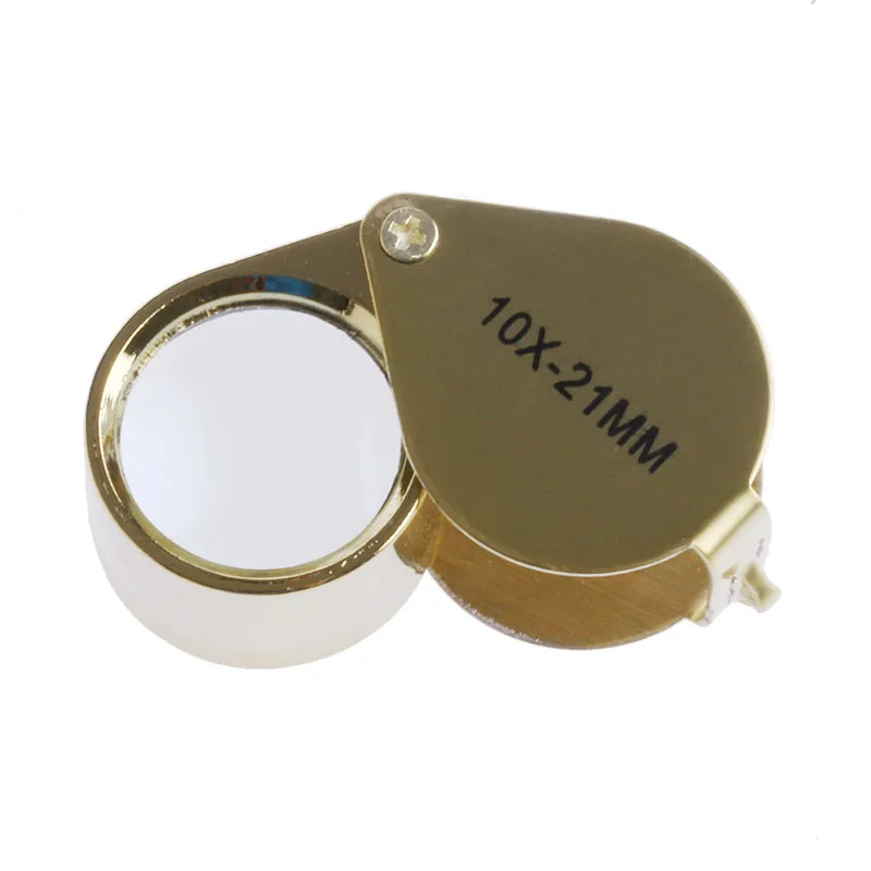 Poratable 10X 21mm Mini Triplet Jeweler Eye Loupe Magnifier Magnifying Glass Jewelry Diamond Tool