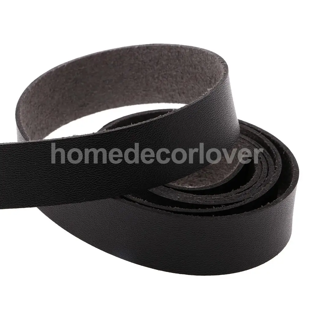 2 Pieces Leather Strap Strips DIY Belt Handle Crafts Embellishments Clothing Decoration 2m each