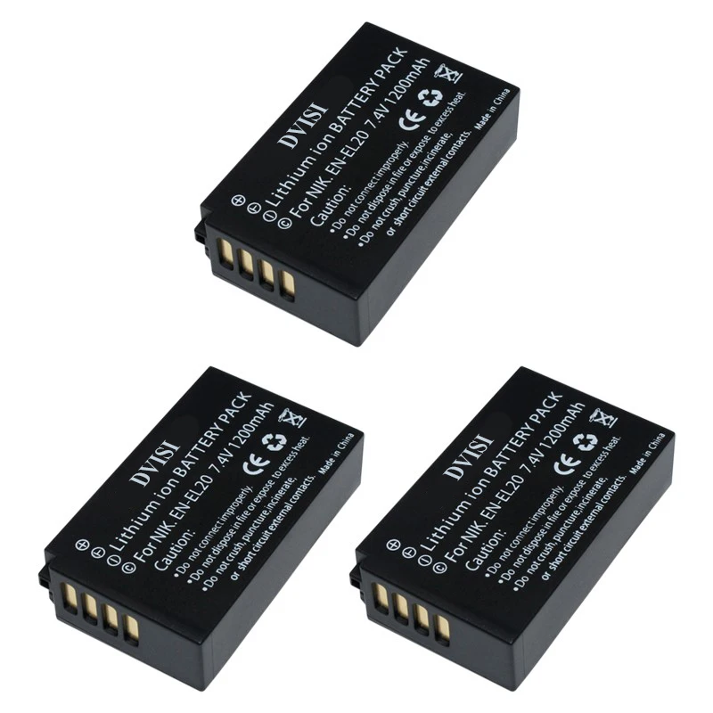 High Quality 7.4V 1.2A EN-EL20 EN EL20 ENEL20 Rechargeable Camera Battery for Nikon EN-EL20a 1 J1 J2 J3 S1 Digital Camera