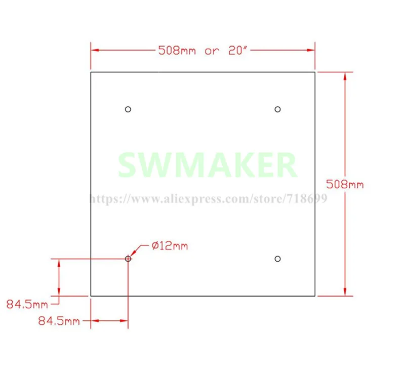 Imagem -02 - Aquecedor de Silicone para Creality Cr10 s5 Impressora 3d Aquecimento Rápido Pad 508 mm 20 Polegadas