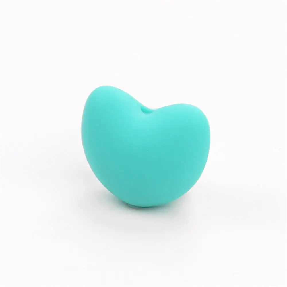 LOFCA Silikonperlen Herzform 10 Stück Charm Beißring Baby Zahnen Schmuck Stillen Baby Mundpflege für Schnullerhalter Halskette – Detail 12