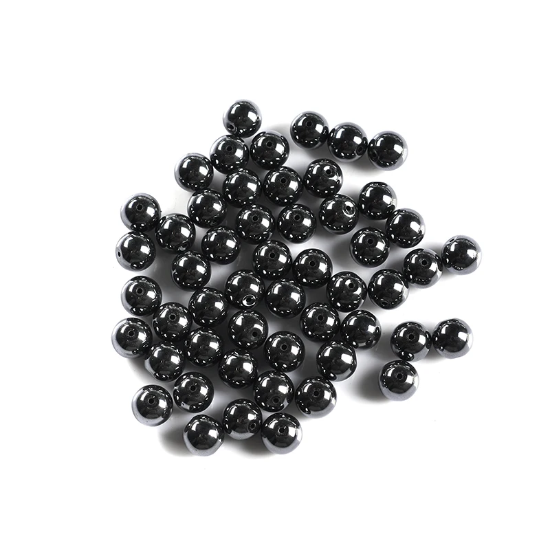 Natural Stone Hematite Beads Round Loose Beads 3mm 4mm 5mm 6mm 8mm 10mm 12mm DIY Necklace Bracelet Jewelry Making Accessories