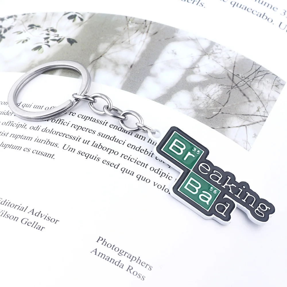 TV Breaking Bad Keychain Letter Logo Key Chain for Women Men Car Keyring Chaveiro Jewelry Christmas Gift