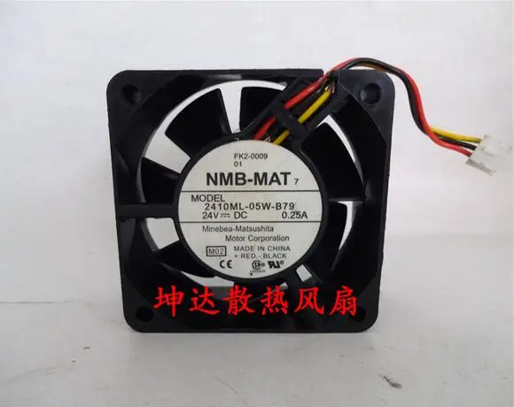 Original NMB 2410ML-05W-B79 6025 6CM 0.25A 3 line stop alarm inverter fan