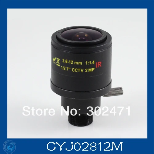 

cctv camera lens2.8-12mm Fixed Iris lens, 1/2.7" M12x0.5 Mount Fixed F1.4 for Security Camera, Free shipping