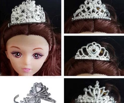 5pcs/lot Doll Accessories Plastic Crown Tiara Headwear Hairwear Hair Accessories For Barbie Dolls For 1/6 BJD Doll House