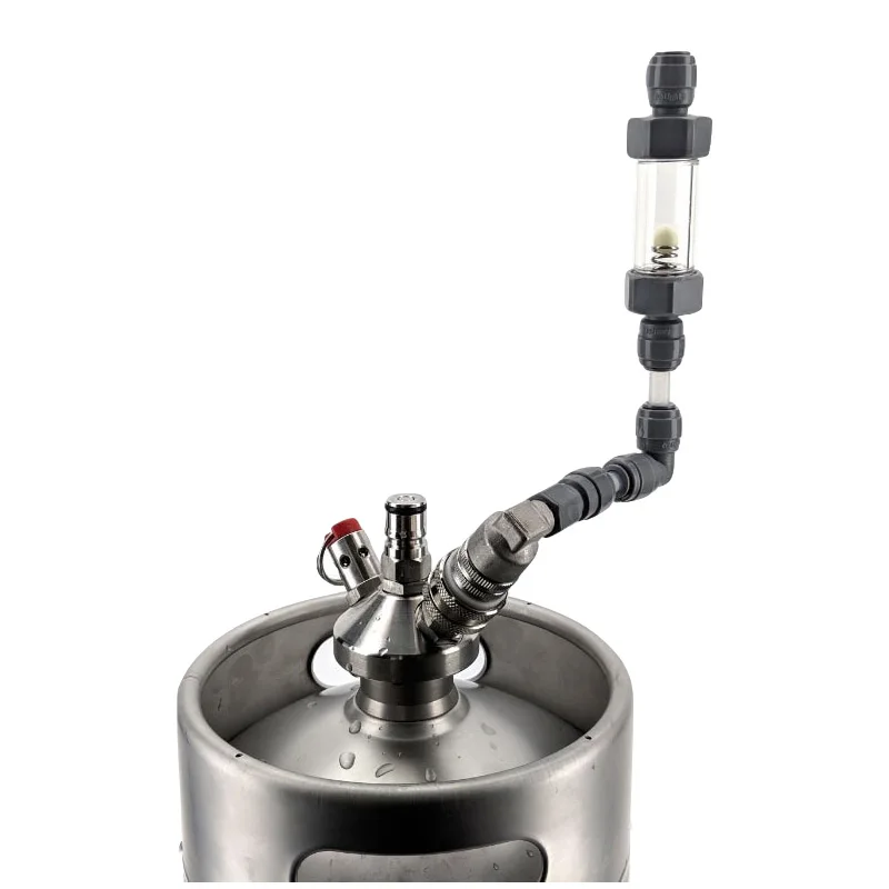 Kegland Duotight Flow Stopper - Automatic Keg Filler   beer brewing homebrew  Filling stop valve with plastic conector fittings