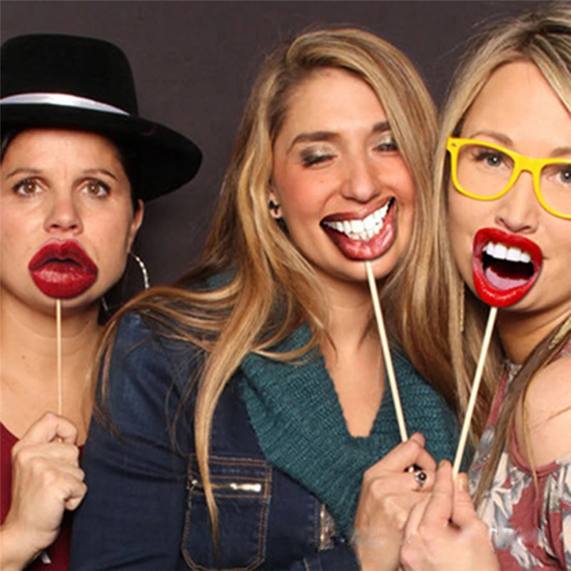 Funny Lip Mouth Photobooth Props Wedding Decoration Funny Lip Photo Booth Birthday Party Decorations Adult Photo Props