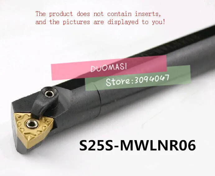 

S25S-MWLNR06 25 мм внутренний токарный инструмент Заводские розетки, пенка, Расточная планка, инструменты с ЧПУ, токарные станки