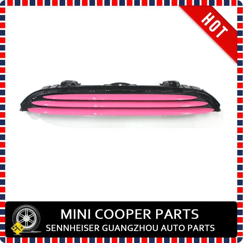 

Brand New ABS Plastic UV Protected Mini Ray Style Pink Cooper Model Front Grille Trims For mini cooper F55 F56 F57 (3Pcs/set)