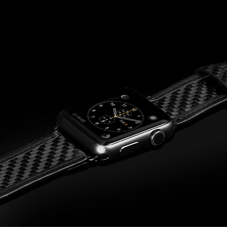 Real Carbon Fiber Watch Band strap For Apple Watch Series 9 8 7 6 5 4 2 3 iWatch 49mm 45mm 44mm Watch Bracelet ultra Watchband